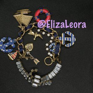 Vintage Betsey Johnson Nautical Charm Bracelet